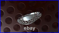 Solid 10K White Gold Polished Ornamental Ring