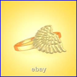 Solid 10K Yellow Gold Angel wingring Band