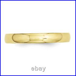 Solid 10k Yellow Gold 3mm Half Round Wedding Band Size 8.5 Ring Size 8.5