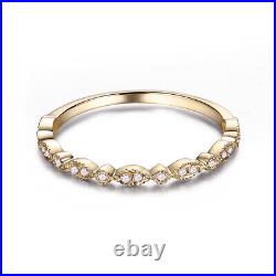 Solid 10k Yellow Gold Diamonds Wedding Simple Generous Band Ring Fine Jewelry