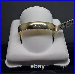 Solid 10k Yellow Gold Plain Band Men's Wedding Engagement Band 4mm 100% Gold