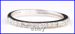 Solid 14KT White Gold & VVS1 Clarity Round Shape 0.55Ct Accents Anniversary Band