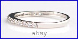 Solid 14KT White Gold & VVS1 Clarity Round Shape 0.55Ct Accents Anniversary Band