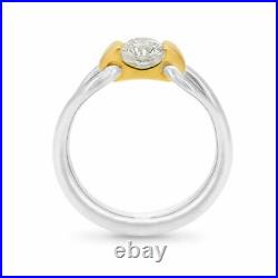 Solid 14K White Gold Band Round Cut 0.50 Ct Real Diamond Solitaire Ring N K J