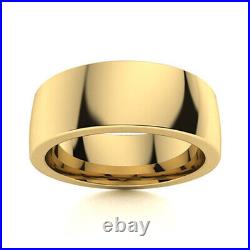 Solid 14K Yellow Gold Band Men's Eternity Engagement band 7 MM Width Sizable