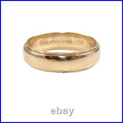 Solid 14K Yellow Gold Eternity Wedding Band Ring Size 7.5
