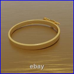 Solid 14K Yellow Gold Polish Palm tree ring Band