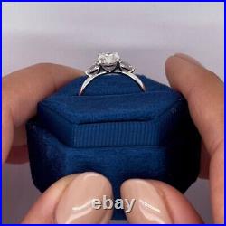 Solid 14k White Gold Band 1.31 Ct Oval IGI GIA Lab Created Diamond Wedding Rings
