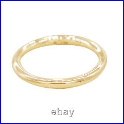 Solid 14k Yellow Gold Stackable Band Ring Eternity Wedding Fine Unisex Jewelry