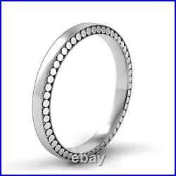 Solid 18K White Gold Womens Wedding Hallmarked Plain Band All Sizes Available