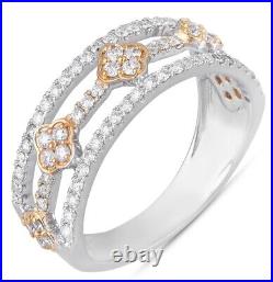 Thanksgiving Day 1.84ct Natural Round Diamond 14k solid White Gold band Ring