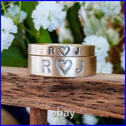 Valentine's Beautiful Couple Bands Solid 18K Rose Gold Band All Size Available