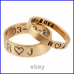 Valentine's Beautiful Couple Bands Solid 18K Rose Gold Band All Size Available