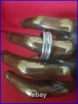 WEDDING BAND FREDERICK GOLDMAN 14K SOLID WHITE GOLD SIZE 8.5 6.0mm