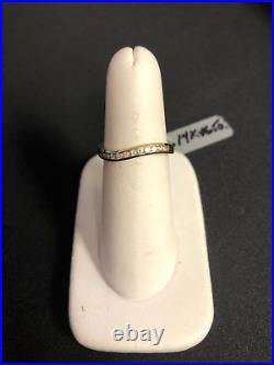 Womens solid 14KY Diamond band, natural dia. 1/3cttw. Sz. 6 3/4 (sizable)